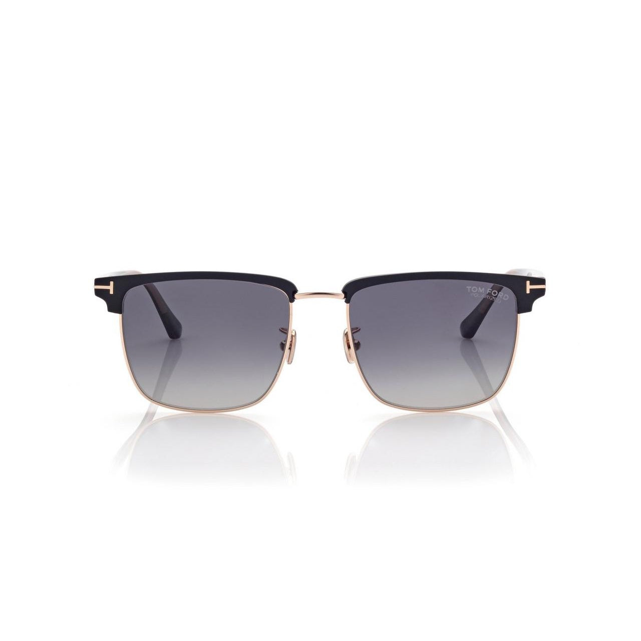 Tom Ford FT 0997H Hudson 02D 55 Shiny Rose Gold/Smoke Gradient Polarized