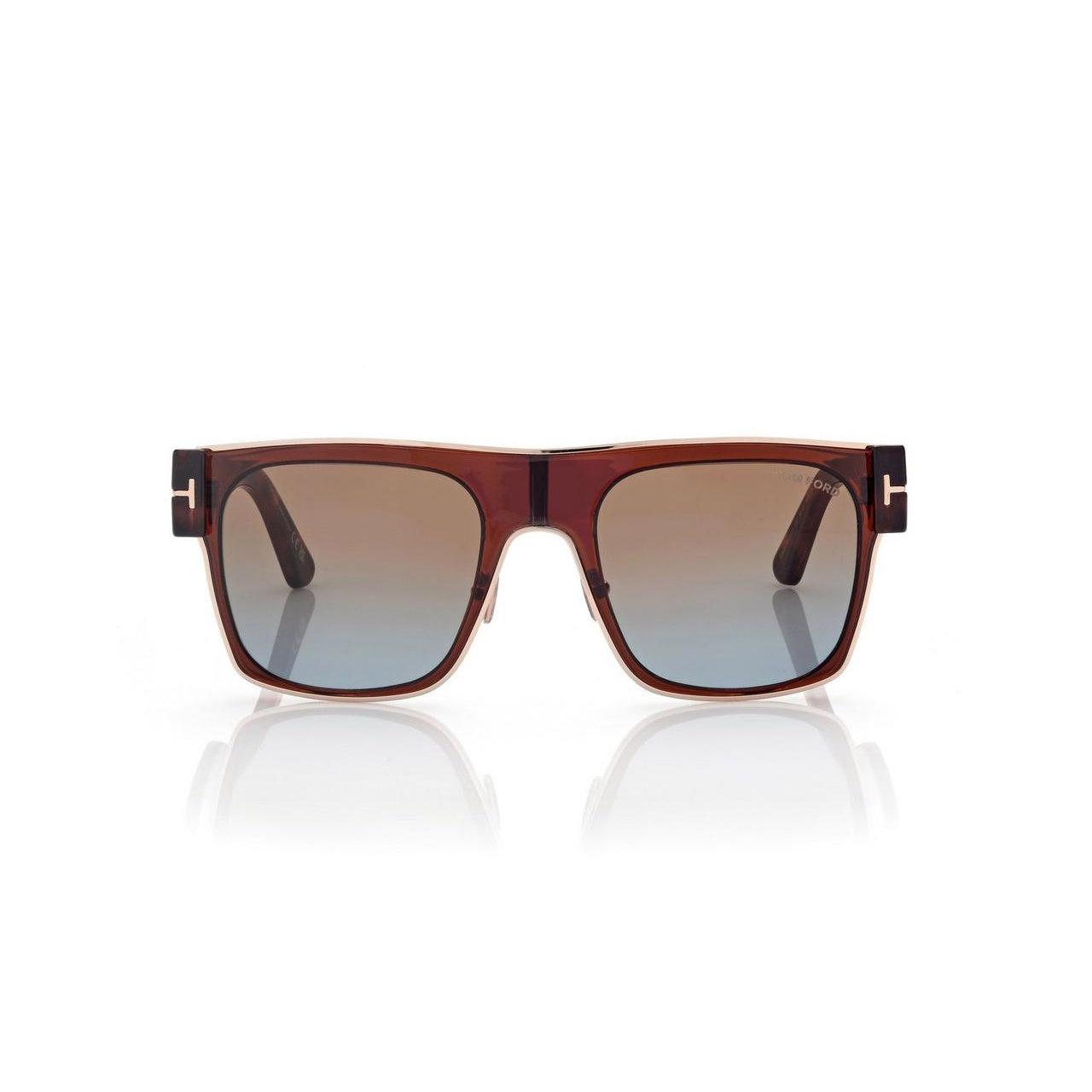 *Tom Ford FT 1073 48F Edwin 48F 54 Shiny Dark Brown Dark Havana/Brown Gradient