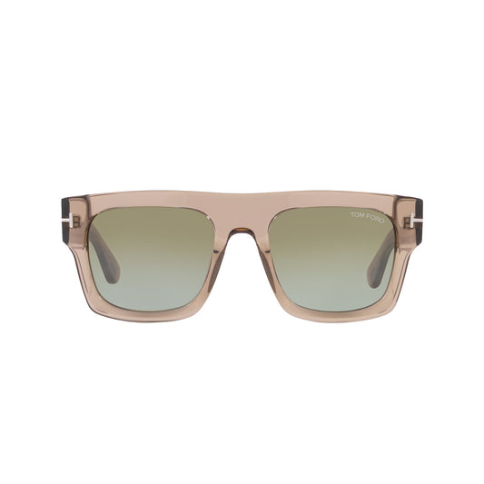 Tom Ford FT 0711 Fausto 47Q 53 Shiny Transparent Oyster/Brown Gradient