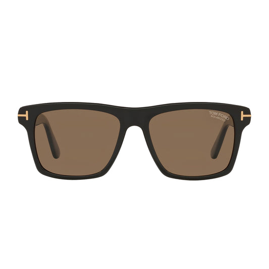 Tom Ford FT 0906 Buckley 01H 56 Shiny Black/Brown Polarized