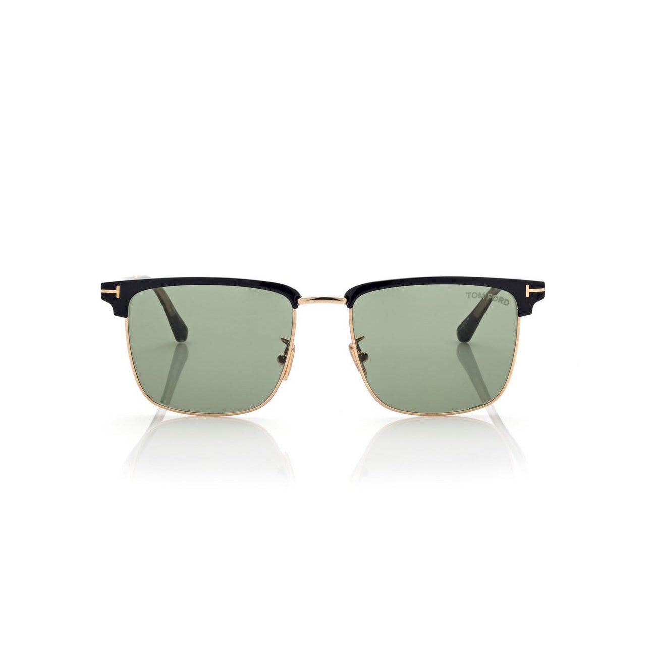 Tom Ford FT 0997H Hudson 01N 55 Shiny Yellow Gold/Green Barberini