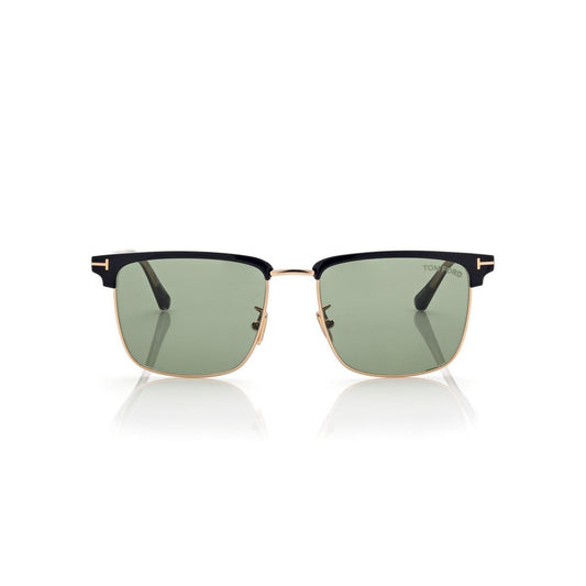 Tom Ford FT 0997H Hudson 01N 55 Shiny Yellow Gold/Green Barberini