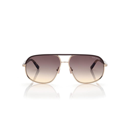 *Tom Ford FT 1019 Maxwell 28F 59 Shiny Rose Gold Shiny Rose Havana/Brown Gradient