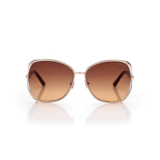 *Tom Ford FT 1091 Marta 28F 62 Shiny Deep Gold Blonde Havana/Brown Gradient