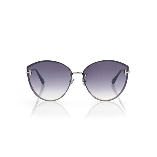 Tom Ford FT 1106 Evangeline 16C 63 Shiny Palladium/Smoke Gradient Mirror