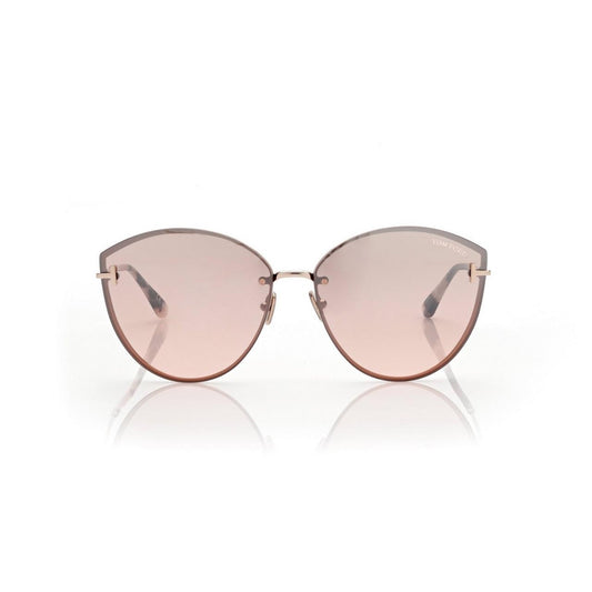 Tom Ford FT 1106 Evangeline 28U 63 Shiny Rose Gold/Smoke Gradient