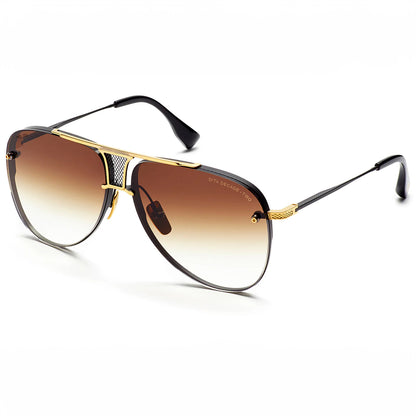 Dita Decade Two DRX-2082-B-BLK-GLD-62 Matte Black - 18K Gold/Dark Brown Gradient