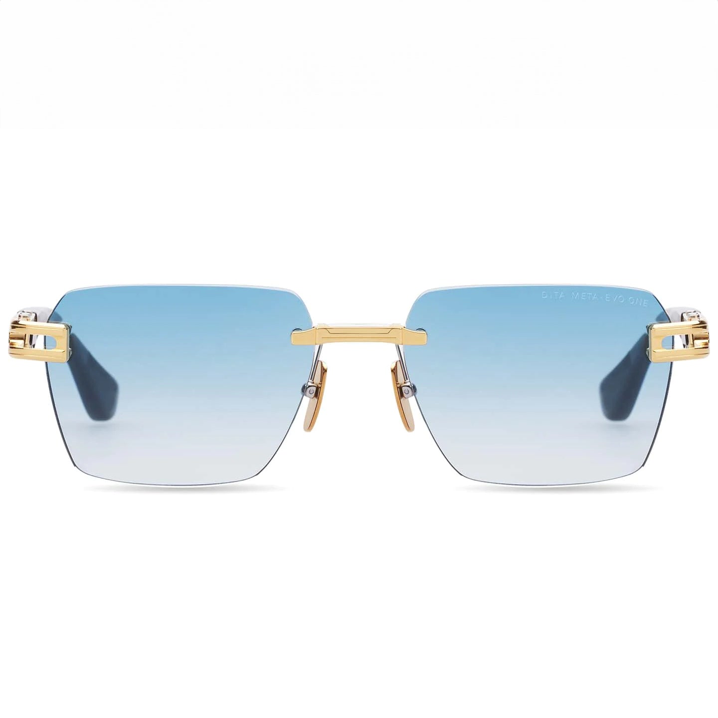 Dita Meta Evo One DTS147-A-03 Yellow Gold Swirl Turquoise/Blue Gradient
