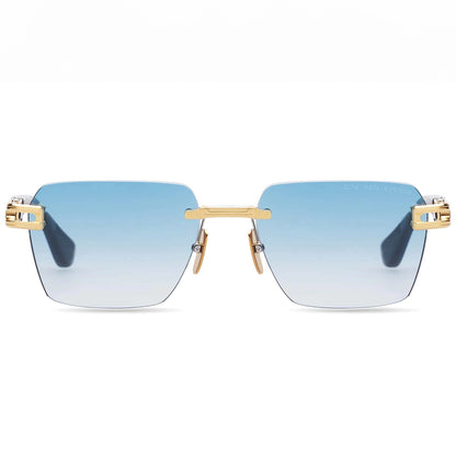 Dita Meta Evo One DTS147-A-03 Yellow Gold Swirl Turquoise/Blue Gradient