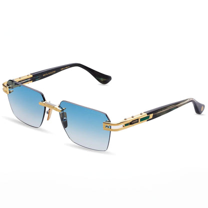 Dita Meta Evo One DTS147-A-03 Yellow Gold Swirl Turquoise/Blue Gradient