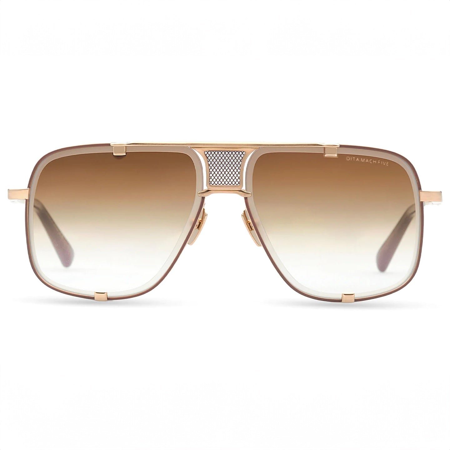 Dita Mach Five DRX-2087-I-GLD-BRN-64 Brushed White Gold/Brown Gradient